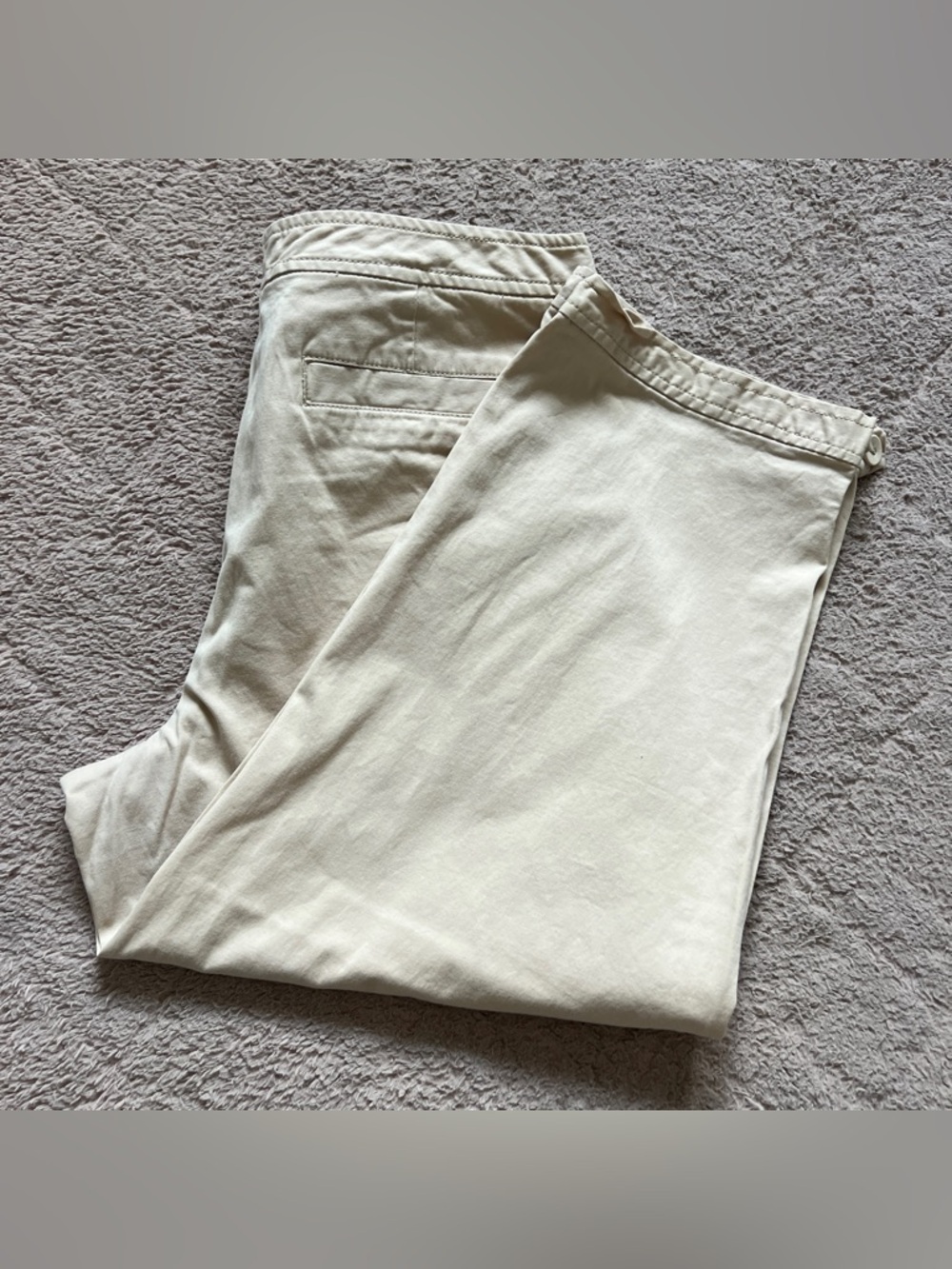 Talbots Cotton Blend High Waist‎ Chino Capris Preppy Minimalist Coastal Size 12